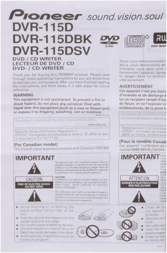 Alt view image 4 of 6 - Pioneer 20X DVD±R DVD Burner 20X DVD+R 8X DVD+RW 10X DVD+R DL 20X DVD-R 6X DVD-RW 16X DVD-ROM 40X CD-R 32X CD-RW 40X CD-ROM Black IDE Model DVR-1910