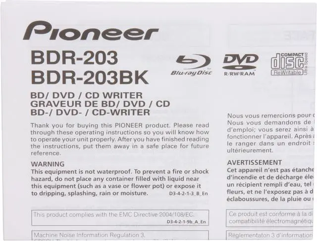 Alt view image 5 of 5 - Pioneer Black 8X BD-R 2X BD-RE 16X DVD+R 5X DVD-RAM 8X BD-ROM 4MB Cache SATA 8X Blu-Ray DVD Burner w/ Software BDR-203BKS