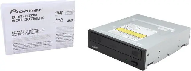 Alt view image 5 of 5 - Pioneer Black 12X BD-R 2X BD-RE 16X DVD+R 5X DVD-RAM 10X BD-ROM 4MB Cache SATA BDXL Blu-ray Burner BDR-207MBK
