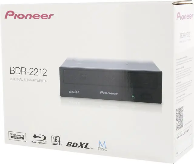 Alt view image 3 of 3 - Pioneer Black 16X BD-R 2X BD-RE 16X DVD+R 5X DVD-RAM 12X BD-ROM 4MB Cache Serial ATA Revision 3.0 Blu-ray Burner BDR-2212