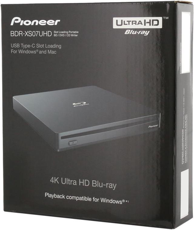 Pioneer USB 3.1 Gen1 (3.0) BD/DVD/CD Burner Model BDR-XS07UHD