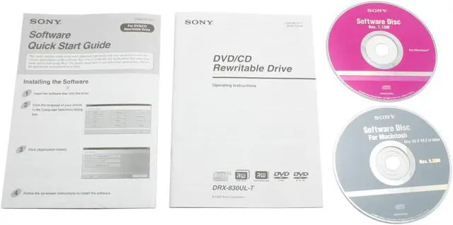 Alt view image 8 of 9 - SONY Gray 18X DVD+R 8X DVD+RW 8X DVD+R DL 18X DVD-R 6X DVD-RW 12X DVD-RAM 16X DVD-ROM 48X CD-R 32X CD-RW 48X CD-ROM 2MB Cache Hi-speed USB 2.0 & i.LINK External DVD Burner Model DRX-830UL-T