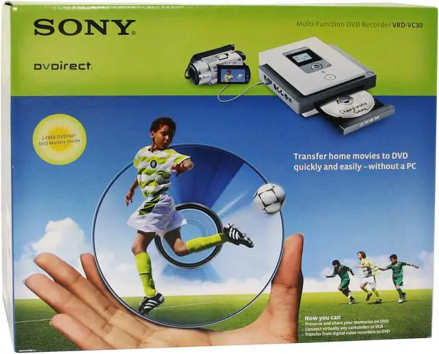 Alt view image 6 of 6 - SONY i.LINK/USB 2.0 1 x Audio in 1 x Composite Video Input 1 x S-Video Input DVDirect DVD Recorder transfer home video to DVD- No PC needed Model VRDVC30
