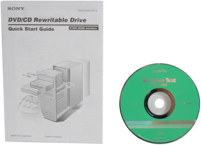 Alt view image 5 of 6 - SONY 20X DVD±R DVD Burner with 12X DVD-RAM 20X DVD+R 12X DVD+RW 12X DVD+R DL 20X DVD-R 6X DVD-RW 16X DVD-ROM 48X CD-R 32X CD-RW 48X CD-ROM White P-ATA Model DRU840A