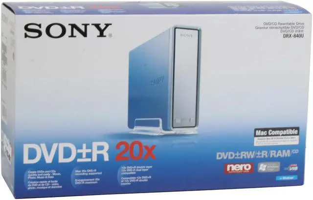 Alt view image 7 of 7 - SONY USB 2.0 External Multi-Format DVD Burner Model DRX840U