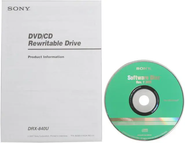 Alt view image 6 of 7 - SONY USB 2.0 External Multi-Format DVD Burner Model DRX840U