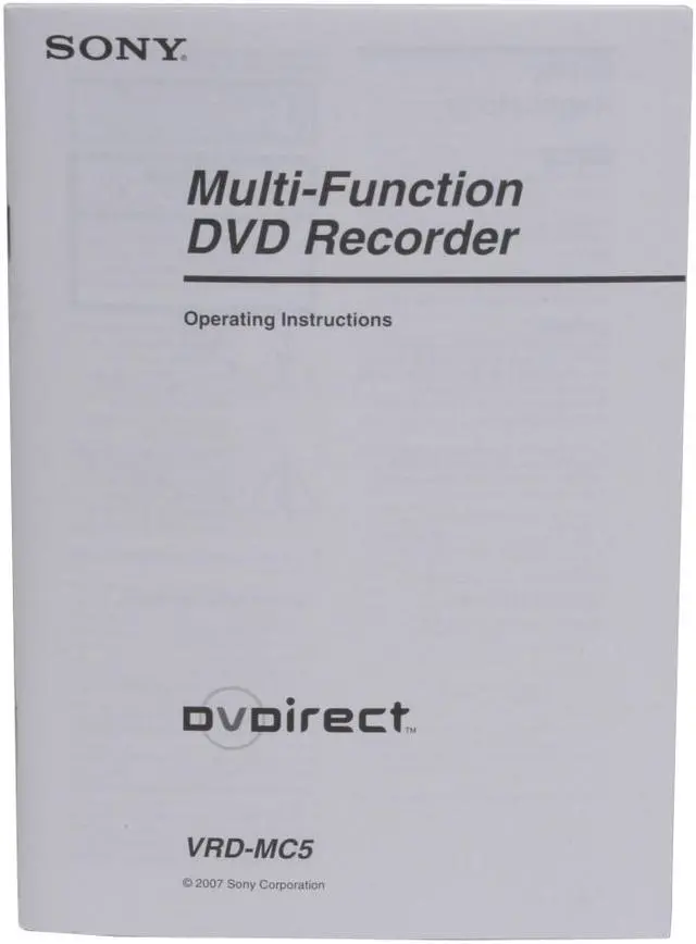 Alt view image 7 of 8 - SONY USB 2.0 DVDirect MC5 Multi-Function DVD Recorder Model VRDMC5