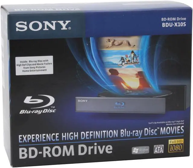 Alt view image 6 of 6 - SONY Black/Gray 2X BD-ROM 8X DVD-ROM 24X CD-ROM SATA Internal 2X Blu-ray DVD ROM Model BDUX10S