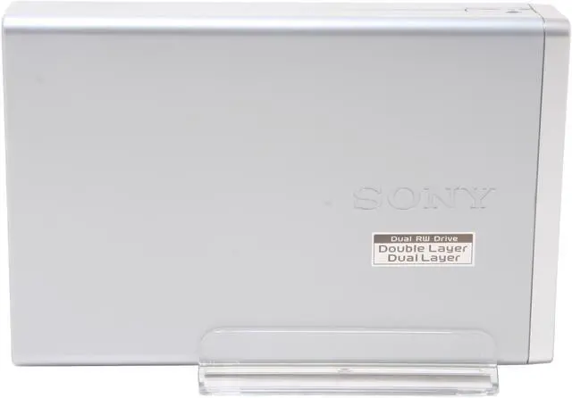 Alt view image 2 of 5 - SONY Silver 16X DVD+R 8X DVD+RW 8X DVD+R DL 16X DVD-R 6X DVD-RW 16X DVD-ROM 48X CD-R 32X CD-RW 48X CD-ROM 2M Cache USB 2.0 / i.LINK External DVD Burner Model DRX-810UL/T