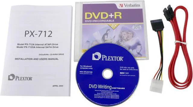 Alt view image 3 of 4 - PLEXTOR DVD Burner 12X DVD+R 4X DVD+RW 8X DVD-R 4X DVD-RW 16X DVD-ROM 48X CD-R 24X CD-RW 48X CD-ROM Black SATA Model PX-712SA/SW-BL