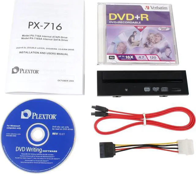 Alt view image 4 of 5 - PLEXTOR 16X DVD±R DVD Burner 16X DVD+R 8X DVD+RW 6X DVD+R DL 16X DVD-R 4X DVD-RW 16X DVD-ROM 48X CD-R 24X CD-RW 48X CD-ROM Beige SATA Model PX-716SA/SW