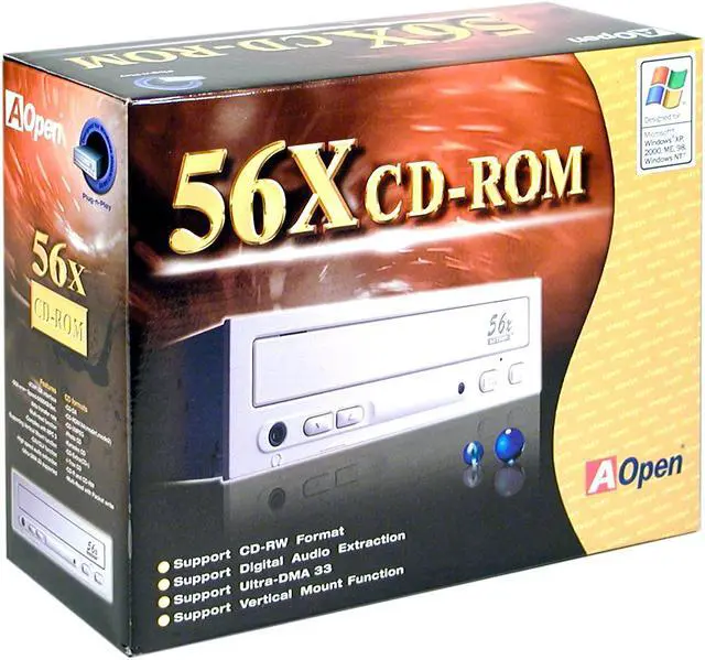 Alt view image 4 of 4 - AOpen Beige 56X CD-ROM IDE CD-ROM Drive Model CD-956