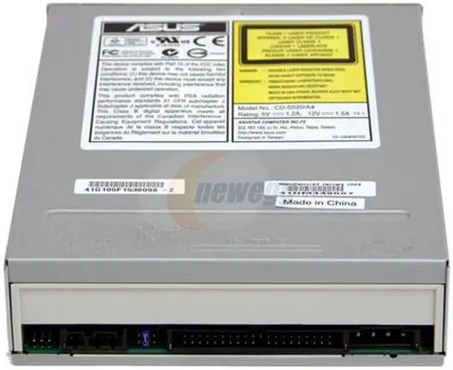 Alt view image 2 of 4 - ASUS Beige 52X CD-ROM IDE CD-ROM Drive Model CD-S520/A4/AS QT/52X