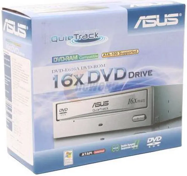 Alt view image 4 of 4 - ASUS Silver 16X DVD-ROM 48X CD-ROM ATAPI DVD-ROM Drive Model DVD-E616A