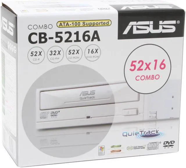 Alt view image 5 of 5 - ASUS Combo Drive 16X DVD-ROM 52X CD-R 32X CD-RW 52X CD-ROM Beige E-IDE/ATAPI Model CB-5216AG