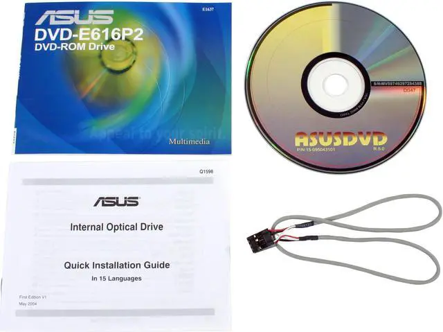 Alt view image 3 of 4 - ASUS Beige 16X DVD-ROM 48X CD-ROM ATAPI DVD-ROM Drive Model DVD-E616P2