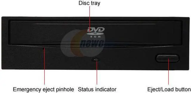 Alt view image 2 of 5 - ASUS Black 16X DVD-ROM 48X CD-ROM IDE DVD-ROM Drive Model DVD-E616A/A5/CARBON/B/CPC - OEM