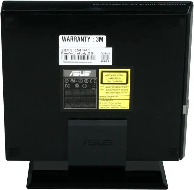 Alt view image 4 of 5 - ASUS USB 2.0 External Slim DVD±R/RW Drive Model SDRW-08D1S-U BK