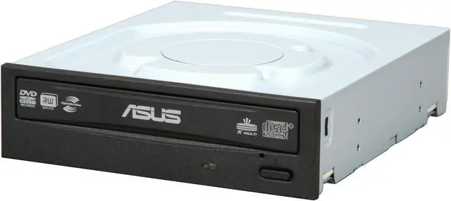 Main image of ASUS 24X DVD Burner 24X DVD+R 8X DVD+RW 12X DVD+R DL 24X DVD-R 6X DVD-RW 16X DVD-ROM 48X CD-R 24X CD-RW 48X CD-ROM Black SATA Model DRW-24B3LT LightScribe Support - OEM
