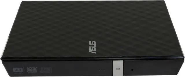 Alt view image 2 of 6 - ASUS USB 2.0 Black External Slim CD/DVD Writer Model SDRW-08D2S-U/BLK