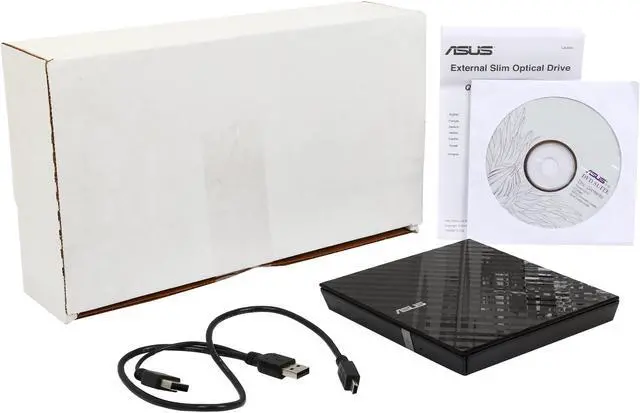 Alt view image 6 of 6 - ASUS USB 2.0 Black External Slim CD/DVD Writer Model SDRW-08D2S-U/BLK