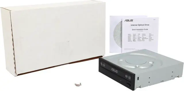 Alt view image 6 of 6 - ASUS DVD Burner 24X DVD+R 8X DVD+RW 12X DVD+R DL 24X DVD-R 6X DVD-RW 16X DVD-ROM 48X CD-R 24X CD-RW 48X CD-ROM Black SATA Model DRW-24B3ST