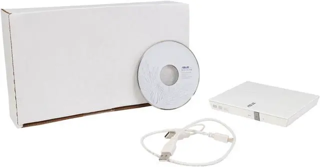 Alt view image 5 of 5 - ASUS USB 2.0 External Slim DVD Writer Model SDRW-08D2S-U/WHT
