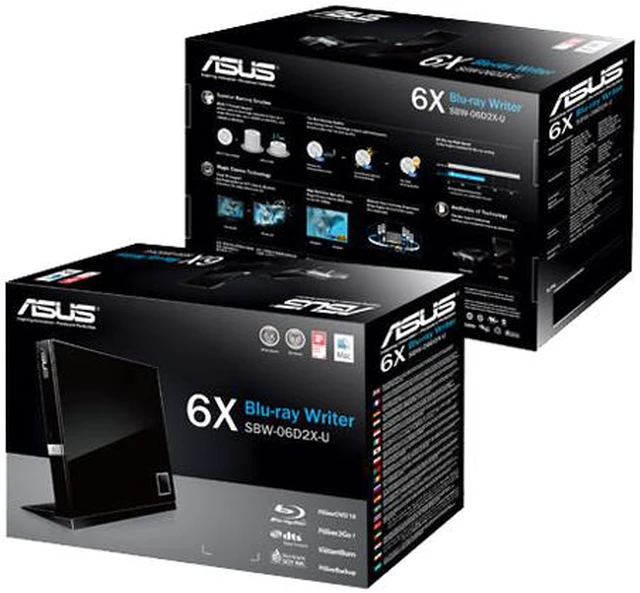 Alt view image 4 of 4 - ASUS USB 2.0 External CD/DVD Drive Model SBW-06D2X-U PRO
