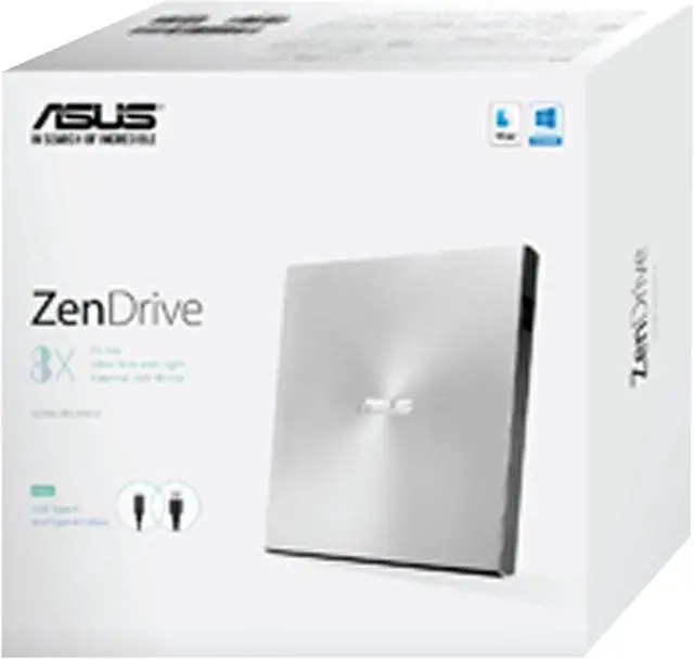 Alt view image 4 of 6 - ASUS USB 2.0 External CD/DVD Drive Model SDRW-08U9M-U/SIL