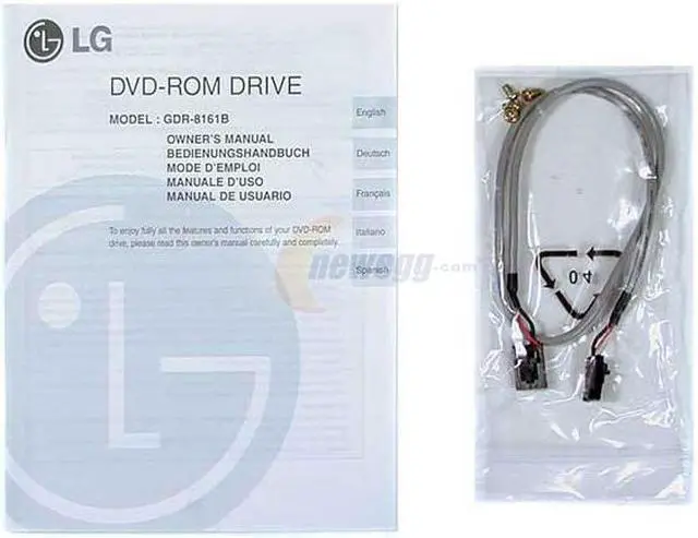 Alt view image 3 of 3 - LG Beige 16X DVD-ROM 48X CD-ROM IDE DVD-ROM Drive Model GDR-8161B/8162B - OEM