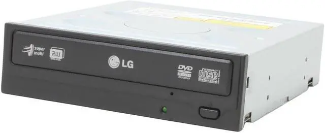 Main image of LG Black 18X DVD+R 8X DVD+RW 8X DVD+R DL 18X DVD-R 6X DVD-RW 12X DVD-RAM 16X DVD-ROM 48X CD-R 32X CD-RW 48X CD-ROM 2M Cache IDE Super-Multi  DVD Burner - OEM