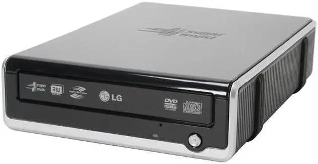 Alt view image 2 of 6 - LG 2-Tone 16X DVD+R 8X DVD+RW 10X DVD+R DL 16X DVD-R 6X DVD-RW 12X DVD-RAM 16X DVD-ROM 48X CD-R 32X CD-RW 48X CD-ROM 2MB Cache USB 2.0 External Super Multi DVD Rewriter with LightScribe Model GSA-E10L
