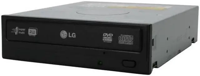 Main image of LG Black 18X DVD+R 8X DVD+RW 10X DVD+R DL 18X DVD-R 6X DVD-RW 12X DVD-RAM 16X DVD-ROM 48X CD-R 32X CD-RW 48X CD-ROM 2MB Cache E-IDE/ATAPIDVD Burner - OEM