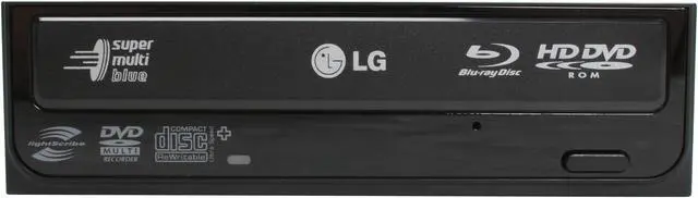 Alt view image 2 of 6 - LG Black 6X BD-ROM 16X DVD-ROM 40X CD-ROM SATA Internal Blu-ray/HD DVD-ROM & 16X DVD±R DVD Burner Model GGC-H20L