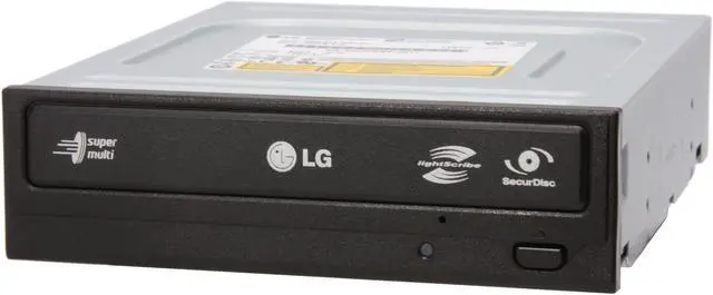 Main image of LG 20X DVD±R DVD Burner with LightScribe 20X DVD+R 8X DVD+RW 12X DVD+R DL 20X DVD-R 6X DVD-RW 16X DVD-ROM 48X CD-R 32X CD-RW 48X CD-ROM Black SATA Model GH20LS15 LightScribe Support