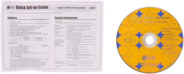 Alt view image 5 of 6 - LG 20X DVD±R DVD Burner with LightScribe 20X DVD+R 8X DVD+RW 12X DVD+R DL 20X DVD-R 6X DVD-RW 16X DVD-ROM 48X CD-R 32X CD-RW 48X CD-ROM Black SATA Model GH20LS15 LightScribe Support