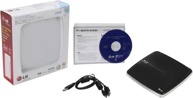 Alt view image 5 of 5 - LG USB 2.0 Super Multi Blue Slim Portable Blu-ray Drive Model CP40NG10