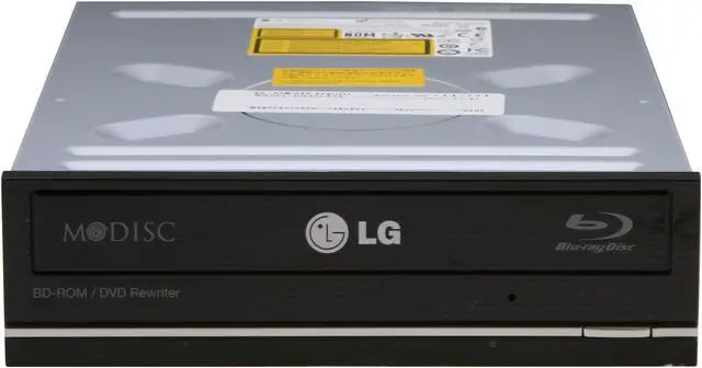 Alt view image 2 of 4 - LG Black 10X BD-ROM 16X DVD-ROM 48X CD-ROM SATA Internal 12X Internal Blu-ray Drive 3D Playback & M-DISC Support Model UH12LS29 LightScribe Support - OEM