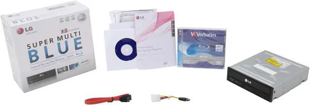 Alt view image 5 of 5 - LG Black 14X BD-R 2X BD-RE 16X DVD+R 5X DVD-RAM 12X BD-ROM 4MB Cache SATA BDXL Blu-Ray Burner with SW, 3D Play Back - BH14NS40