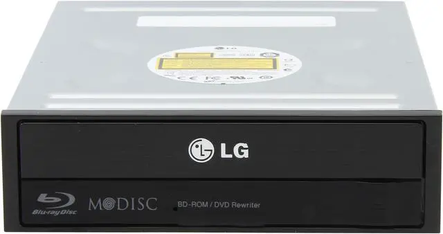 Alt view image 2 of 5 - LG Black 12X BD-ROM 16X DVD-ROM 48X CD-ROM SATA Internal Blu-ray Disc Drive Model UH12NS30