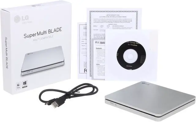 Alt view image 6 of 6 - LG Ultra Slim Slot Load External DVDRW With Mac & Surface Compatible Model GP70NS50