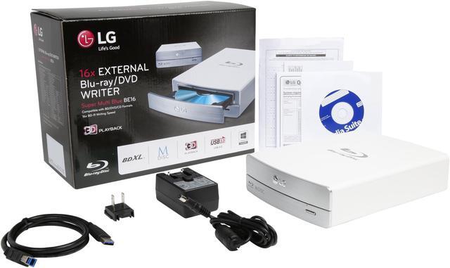 Alt view image 7 of 6 - LG USB 3.0 External 16X Blu-ray Disc Rewriter Model BE16NU50