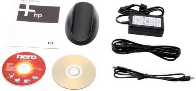 Alt view image 5 of 6 - HP Black 16X DVD+R 8X DVD+RW 8X DVD+R DL 16X DVD-R 6X DVD-RW 16X DVD-ROM 40X CD-R 32X CD-RW 40X CD-ROM USB 2.0 External DVD Burner With LightScribe Model DVD740E BK