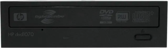 Alt view image 2 of 6 - HP 20X DVD±R DVD Burner with LightScribe 20X DVD+R 8X DVD+RW 8X DVD+R DL 20X DVD-R 6X DVD-RW 16X DVD-ROM 48X CD-R 32X CD-RW 48X CD-ROM Black SATA Model DVD1070i LightScribe Support