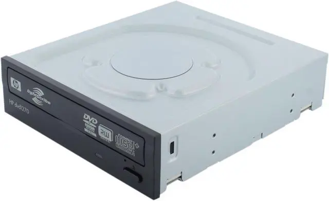 Main image of HP 24X Multiformat DVD Burner 24X DVD+R 8X DVD+RW 12X DVD+R DL 24X DVD-R 6X DVD-RW 16X DVD-ROM 48X CD-R 32X CD-RW 48X CD-ROM Black SATA Model 1270i LightScribe Support