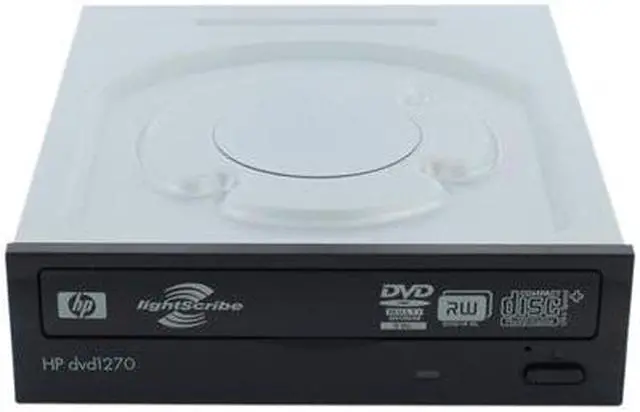 Alt view image 8 of 9 - HP 24X Multiformat DVD Burner 24X DVD+R 8X DVD+RW 12X DVD+R DL 24X DVD-R 6X DVD-RW 16X DVD-ROM 48X CD-R 32X CD-RW 48X CD-ROM Black SATA Model 1270i LightScribe Support