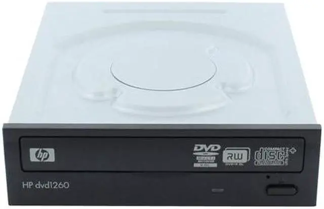 Alt view image 8 of 14 - HP 24X Multiformat DVD Writer 24X DVD+R 8X DVD+RW 12X DVD+R DL 24X DVD-R 6X DVD-RW 16X DVD-ROM 48X CD-R 32X CD-RW 48X CD-ROM Black SATA Model 1260i