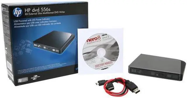 Alt view image 4 of 4 - HP USB 2.0 8x External Slim Multiformat DVD Writer Model dvd556s LightScribe Support