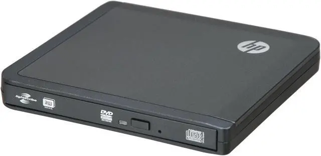 Main image of HP USB 2.0 External Slim Multiformat DVD/CD Writer Model DVD557S-H014 LightScribe Support