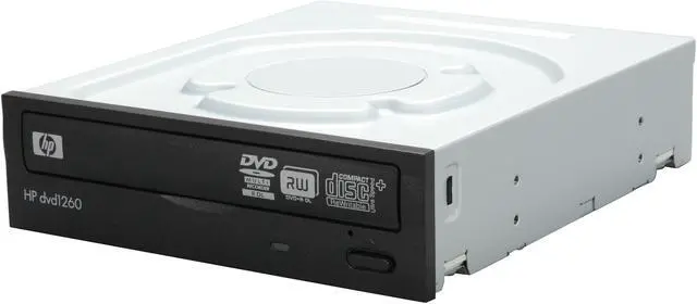 Main image of HP Multiformat DVD writer 24X DVD+R 8X DVD+RW 12X DVD+R DL 16X DVD-ROM 48X CD-R 32X CD-RW 48X CD-ROM Black SATA Model 1260I-H06 - OEM